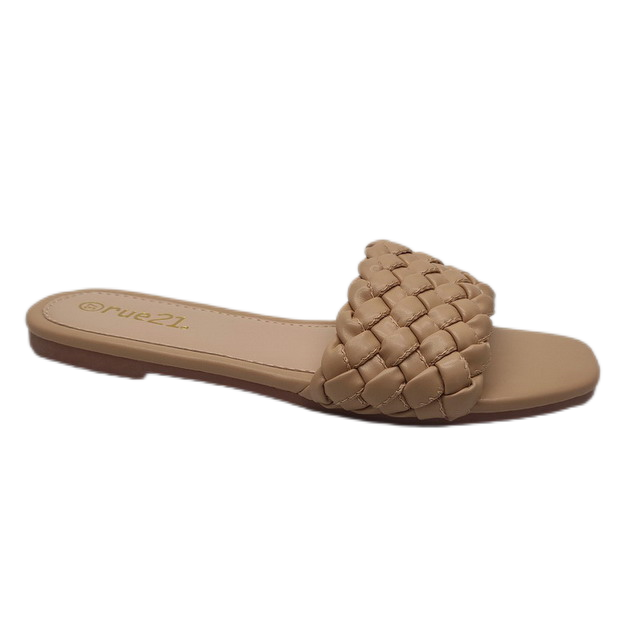 Summer Pu Knit Breathable Womens Flat Sandals